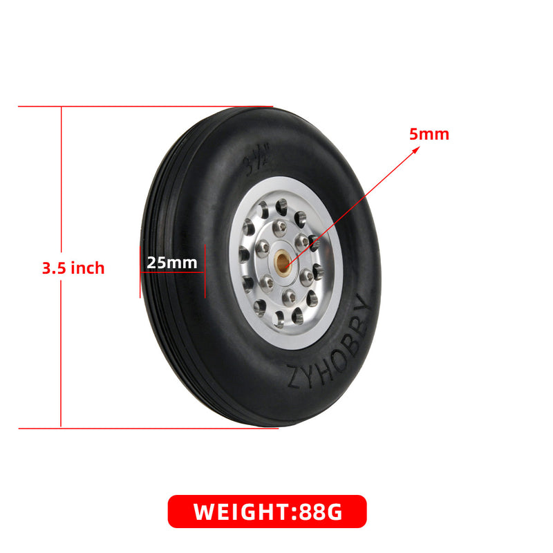 Wheels Rubber Wheels Durable Wheels Aluminum inner core for RC Plane 1.75~6inch to Pick 1Pair