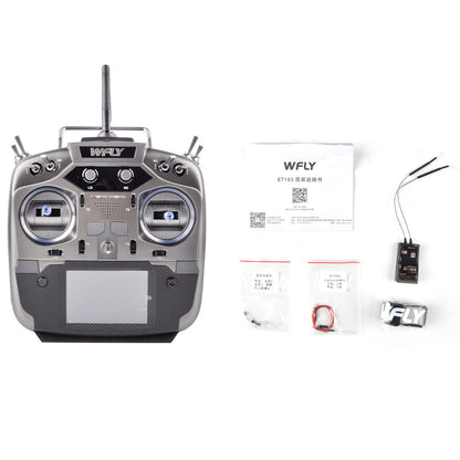 Flysky ET16S 2.4GHz RC Transmitter CNC Metal Hall Sensor Gimbal 15W Fast Charging