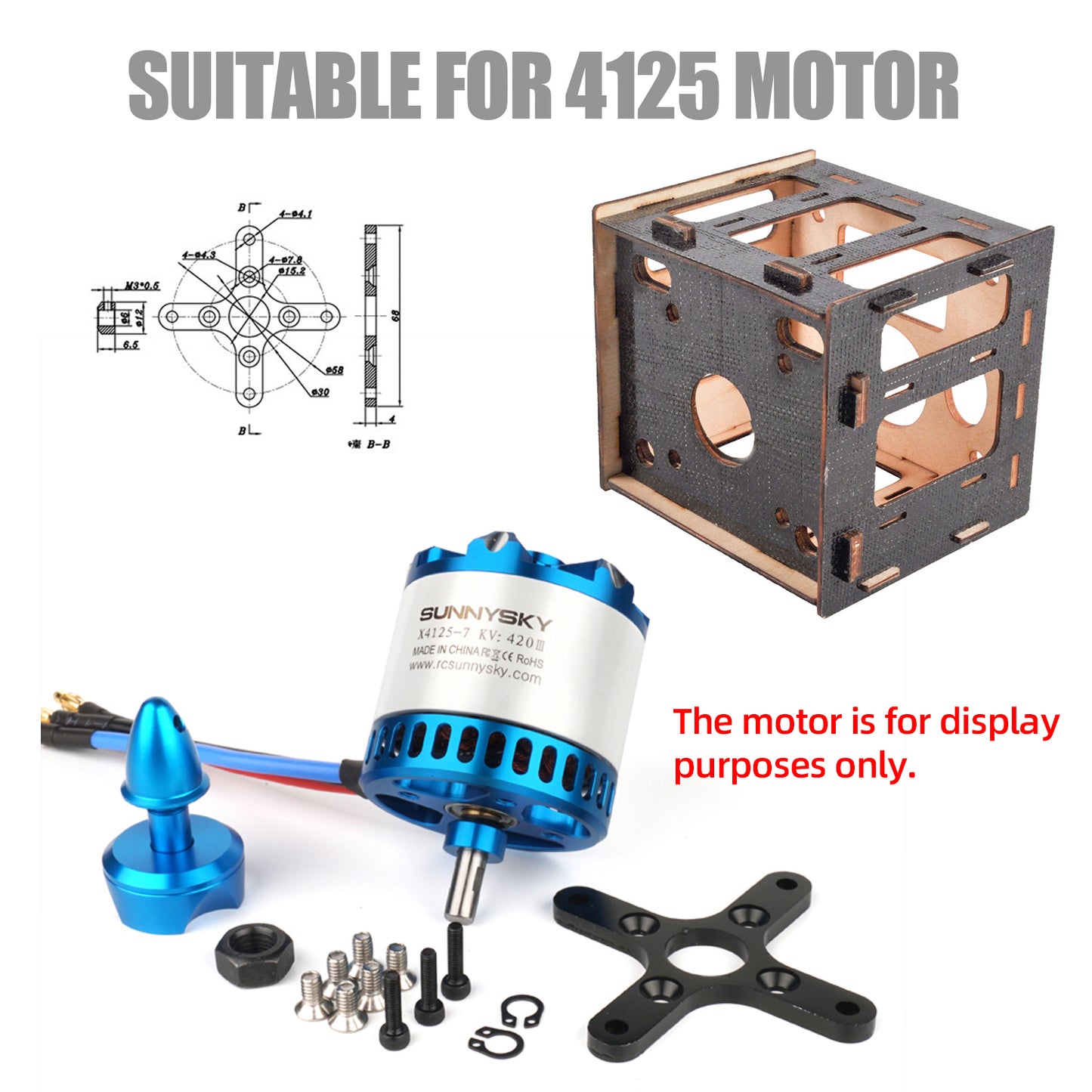 1PC Motor Bracket for 4125 Model RC Model Airplane motor bracket support