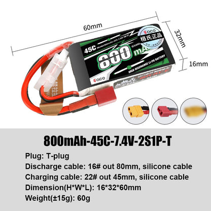 Grepow Lithium Polymer Battery ACE RC Aircraft Higher Capacity for ACE RC Aircraft