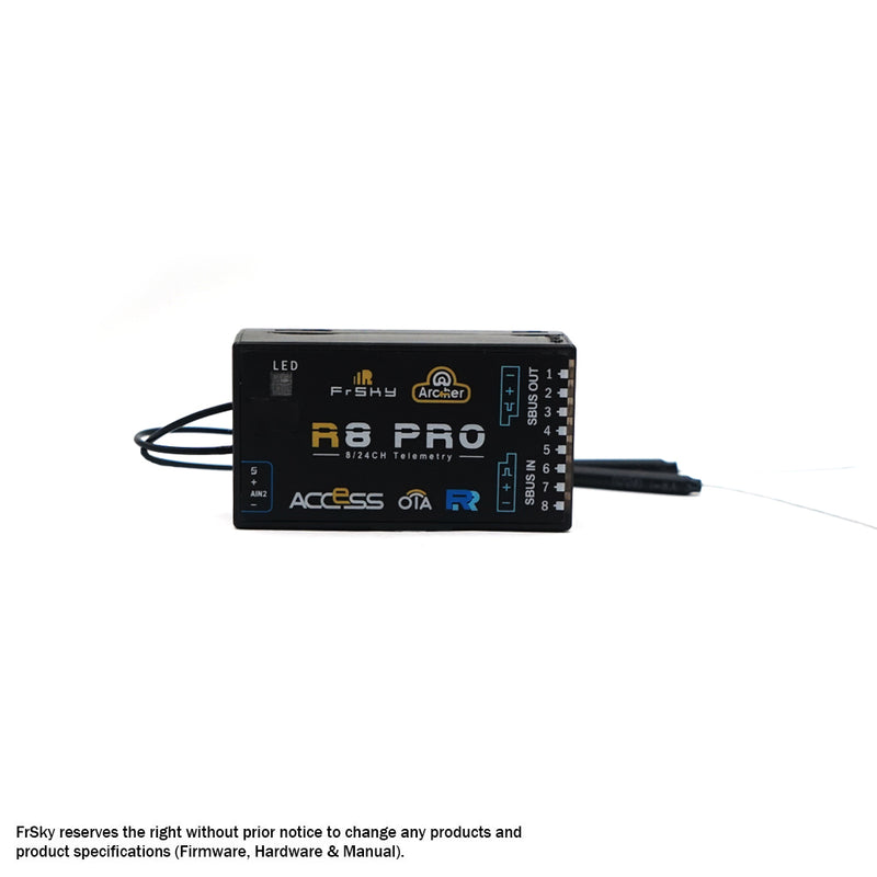 FrSky 2.4GHz ACCESS ARCHER R8 Pro RECEIVER with OTA Supports Signal Redundancy for RC Airplane