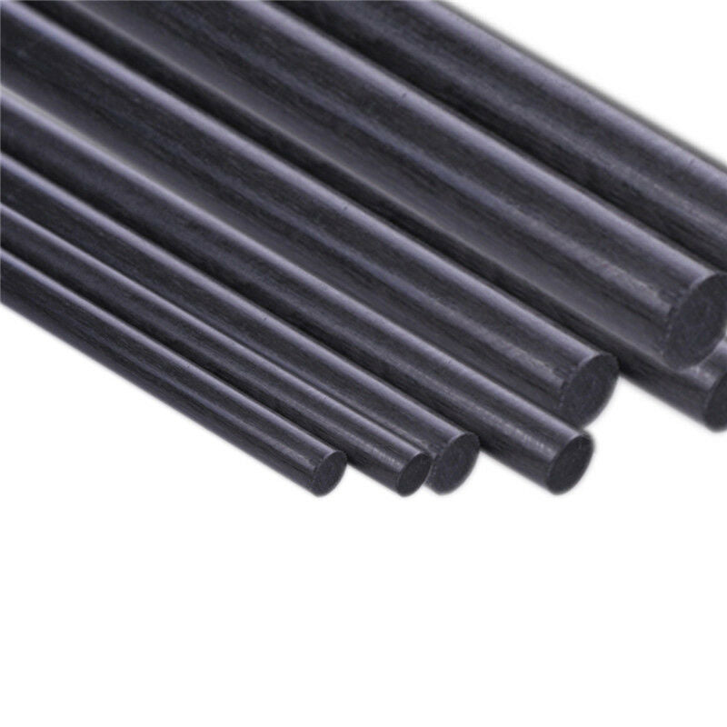 2pcs 10mm Diameter 500mm Length Matte Surface Carbon Fiber Rods