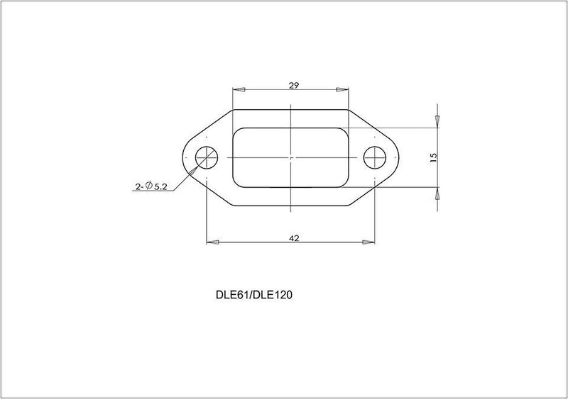 DLE 120CC Twin Cylinder Two Stroke Side Exhaust Gasoline Engine for RC Airplane