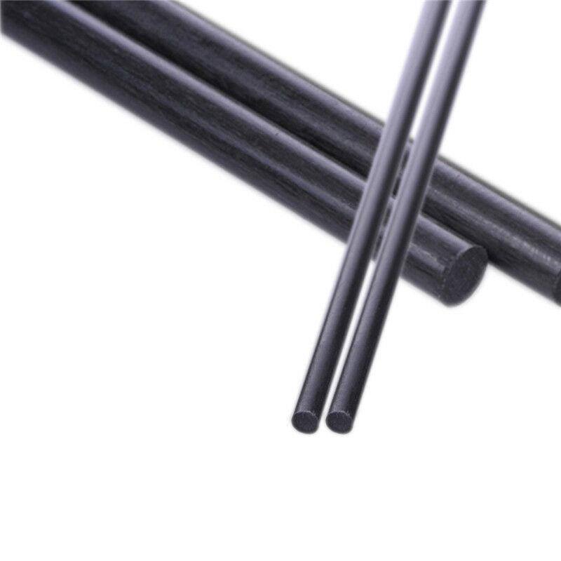 2pc 12mm Diameter 500mm Length Matte Surface Carbon Fiber Rods