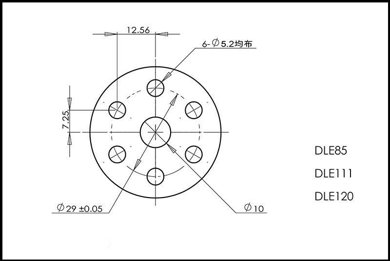 DLE 120CC Twin Cylinder Two Stroke Side Exhaust Gasoline Engine for RC Airplane