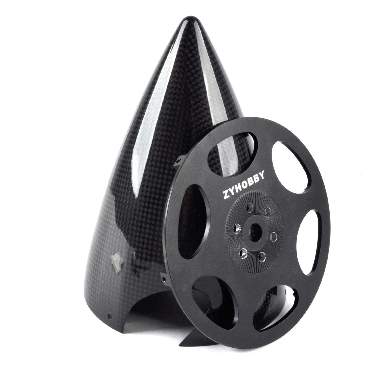 1pc 5inch Carbon Fiber Spinner w/ Alu Black Plate for DLE120/DLE130/GP123/DA120