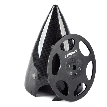 1pc 5inch Carbon Fiber Spinner w/ Alu Black Plate for DLE120/DLE130/GP123/DA120