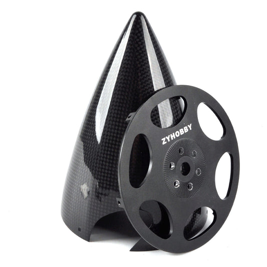 1pc 5inch Carbon Fiber Spinner w/ Alu Black Plate for DLE120/DLE130/GP123/DA120