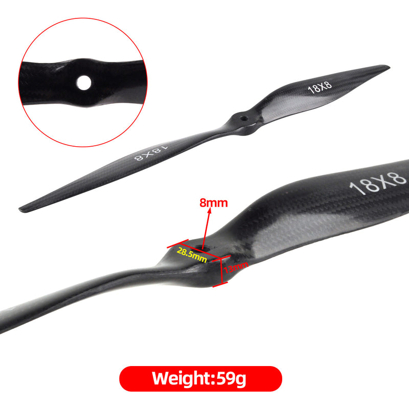 Carbon Fiber Propeller Electric 16x8 18x8 inches for RC Electric Model Airplanes