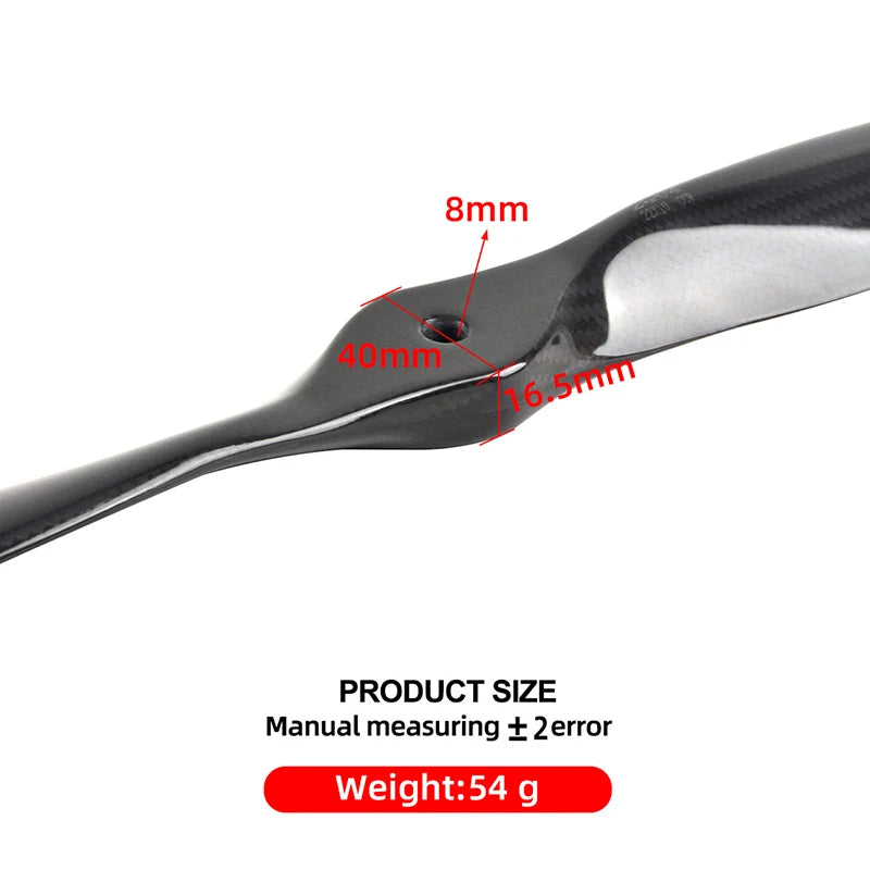 1PC Carbon Fiber Electric Propeller for RC Airplane, Propeller, CW, 18x8, 19x10, 20x10, 22x10, 16x08, 17x08, 1Pc