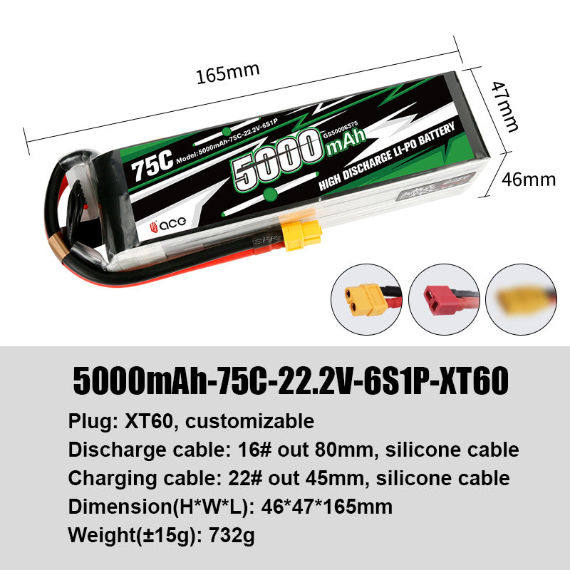 Gres Ace Lithium Polymer Battery for RC Model Aircraft Helicopter