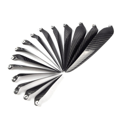 ZYHOBBY 9.5~18inch Twill Carbon Fiber Propeller Foldable Propeller for RC Airplane Multiple propeller sizes available