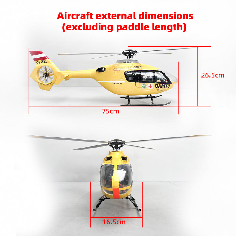 Roban 450size EC-135 4 Blades Heilcopter RC Heilcopter GPS Mode X2 Flight Control System LED Lighting System RTF Version