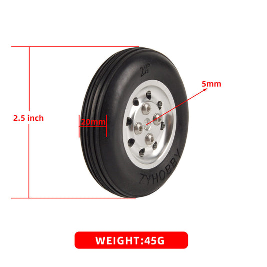 2.5"/4.0''/4.5'' Rubber Aluminum Core Wheel Hubs for RC Airplanes