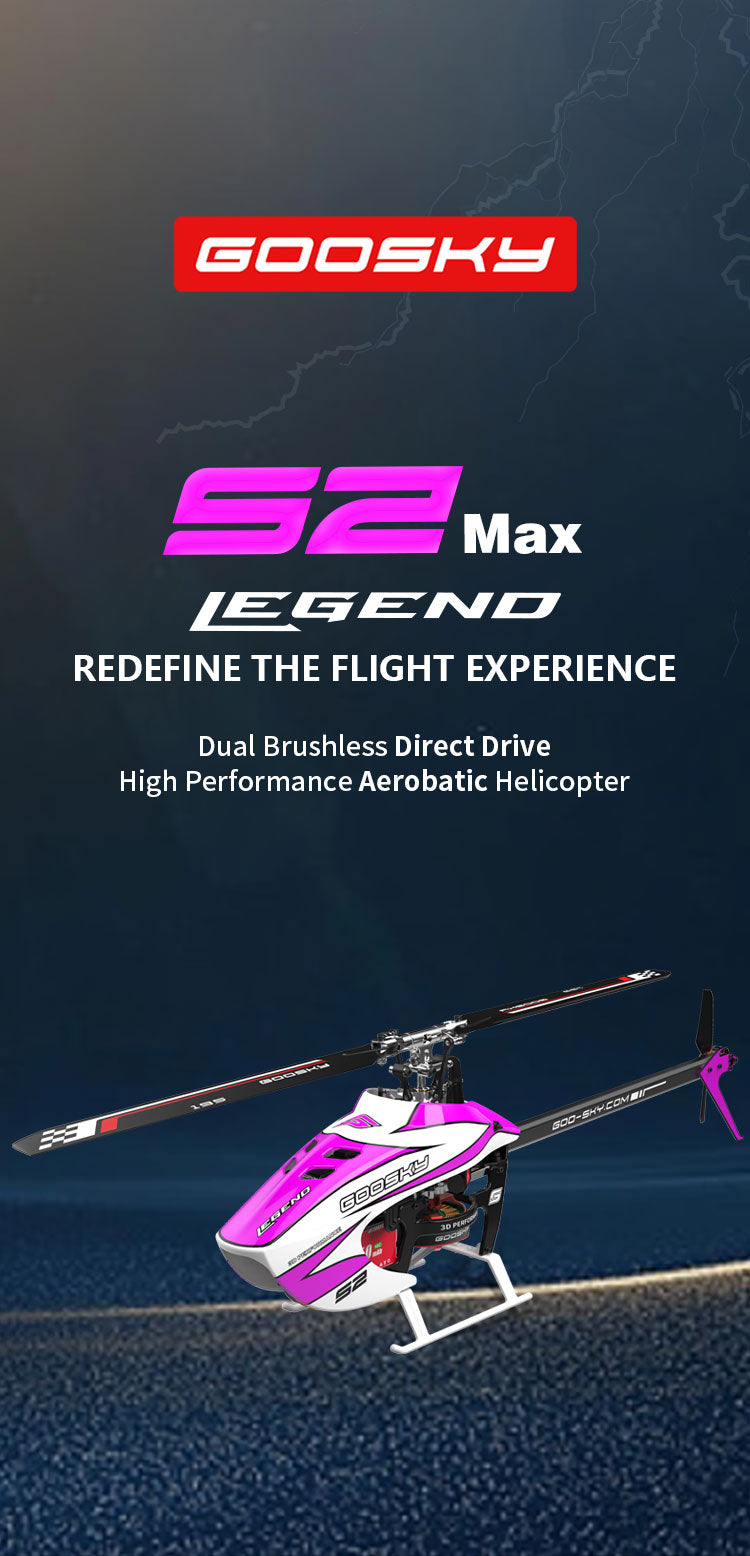 Goosky S2 MAX Dual Brushless Direct Drive High Performance Aerobatic Helicopter RTF