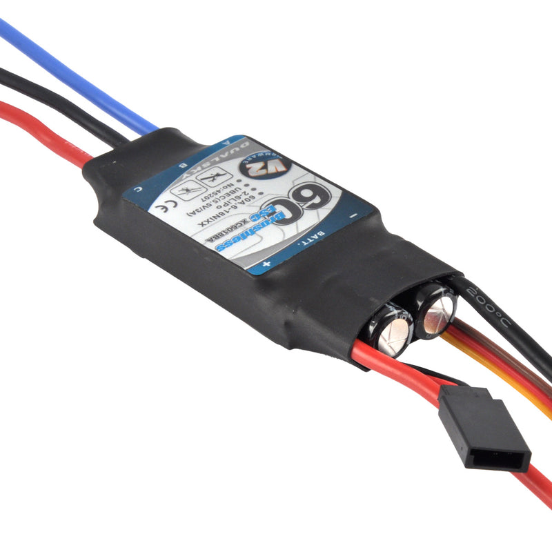 Dualsky Brushless ESC XC6018BA V2, ESC 60A, 2-6s LiPo, for plane & heli Brushless electronic speed controller For RC airplane fixed wing