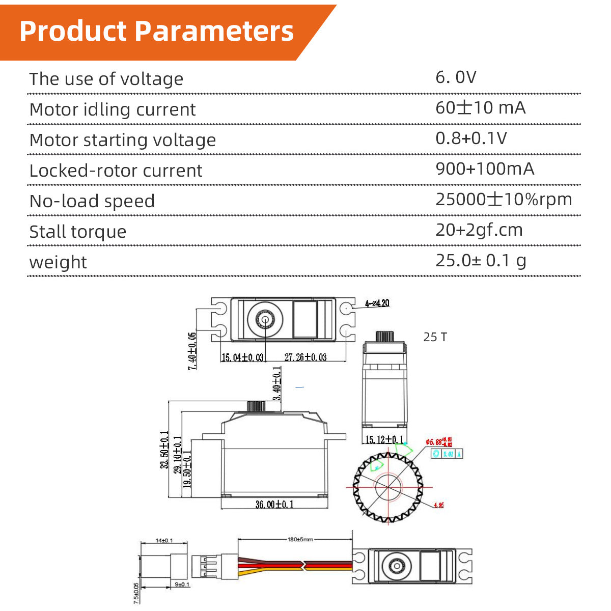 ZYHOBBY 9650 Monolithic Servo Aluminum CNC Metal Gear Digital Servo L=180MM