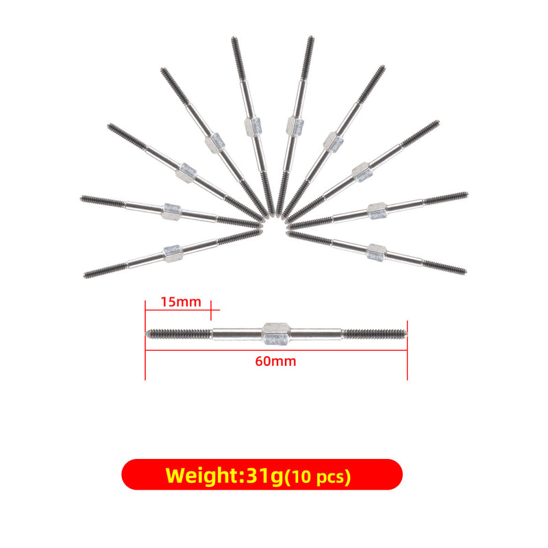 Stainless Steel Push Rod Connecting Rods Thread Length 15mm 13 kinds for choose