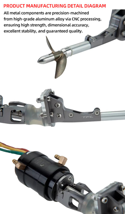 TFL Boat Parts 4.76mm Integrated Drive System 2-in-1 shaft for RC Model O Boat