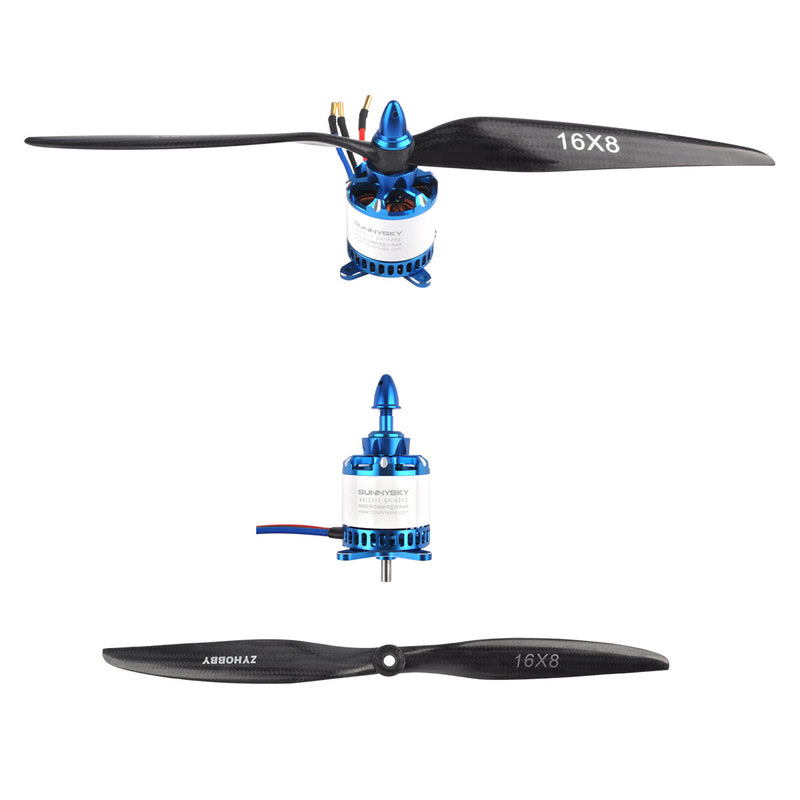 SUNNYSKY Fixed Wing Power Pack Power Motors Carbon Fiber Propeller High Strength Raw Materials(Power Motors+Propeller)