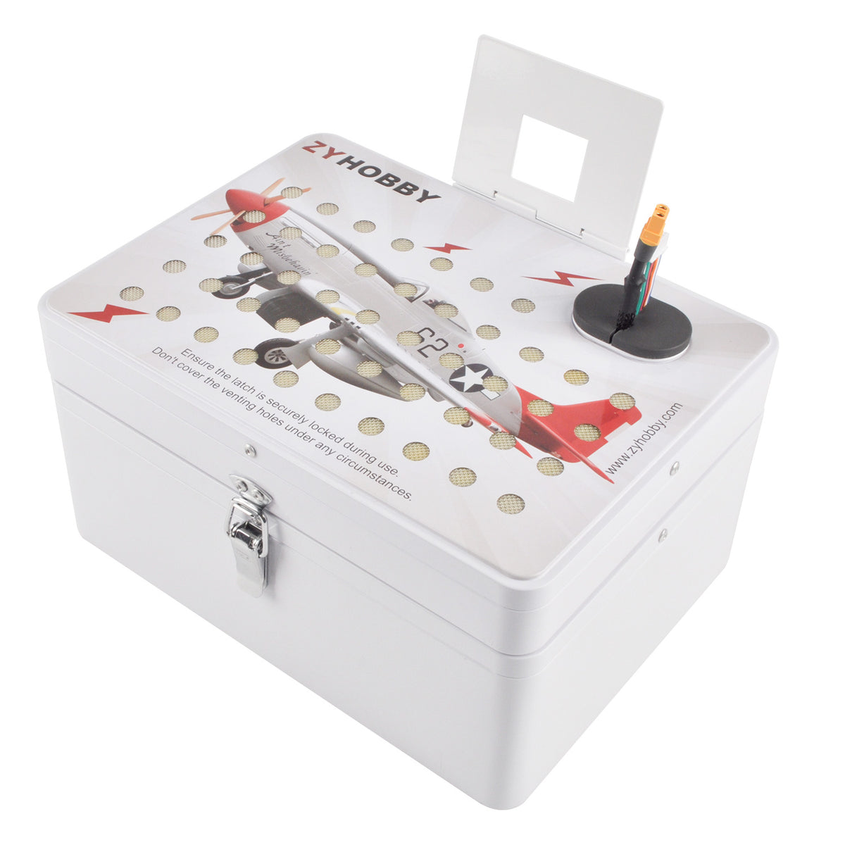 Fireproof Aluminum Box Explosion-Proof Lithium Battery Safety Suitcase for RC Aircraft Car