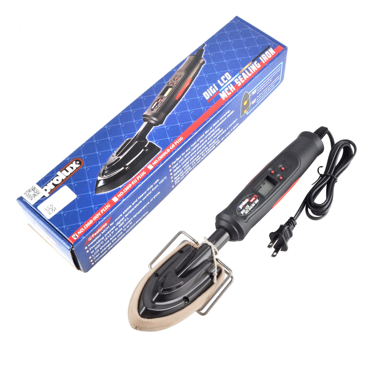 RJ1368 110V Digital Mini Sealing Iron RC Film Covering Heat Tool with LCD Temperature Control and US Plug