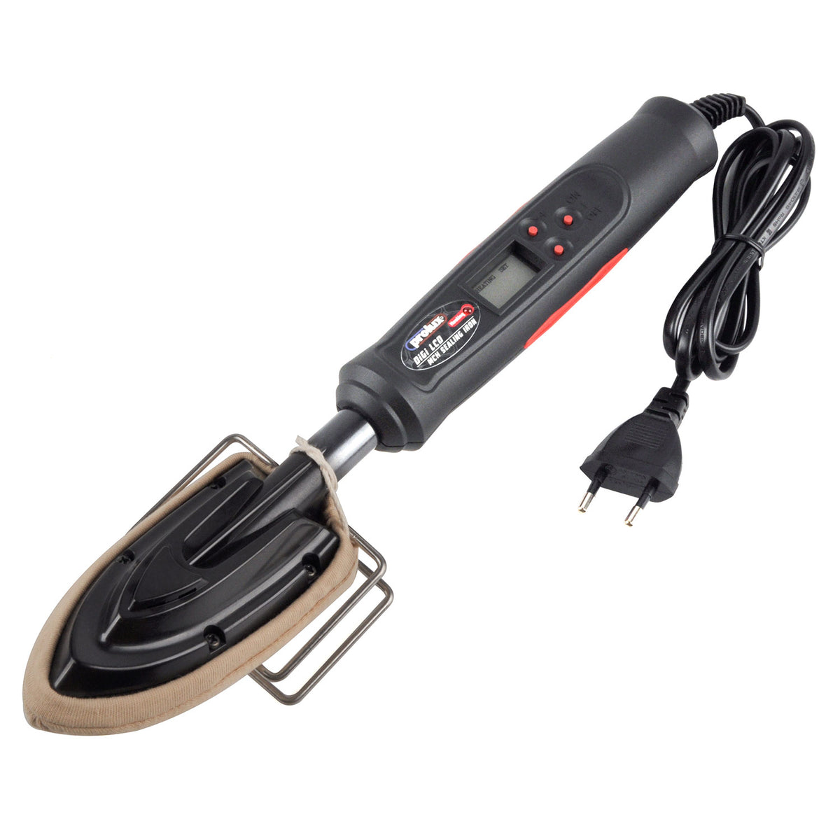 RJ1369 EU Plug Digital Mini Sealing Iron RC Film Covering Heat Tool with LCD Temperature Control and Stand