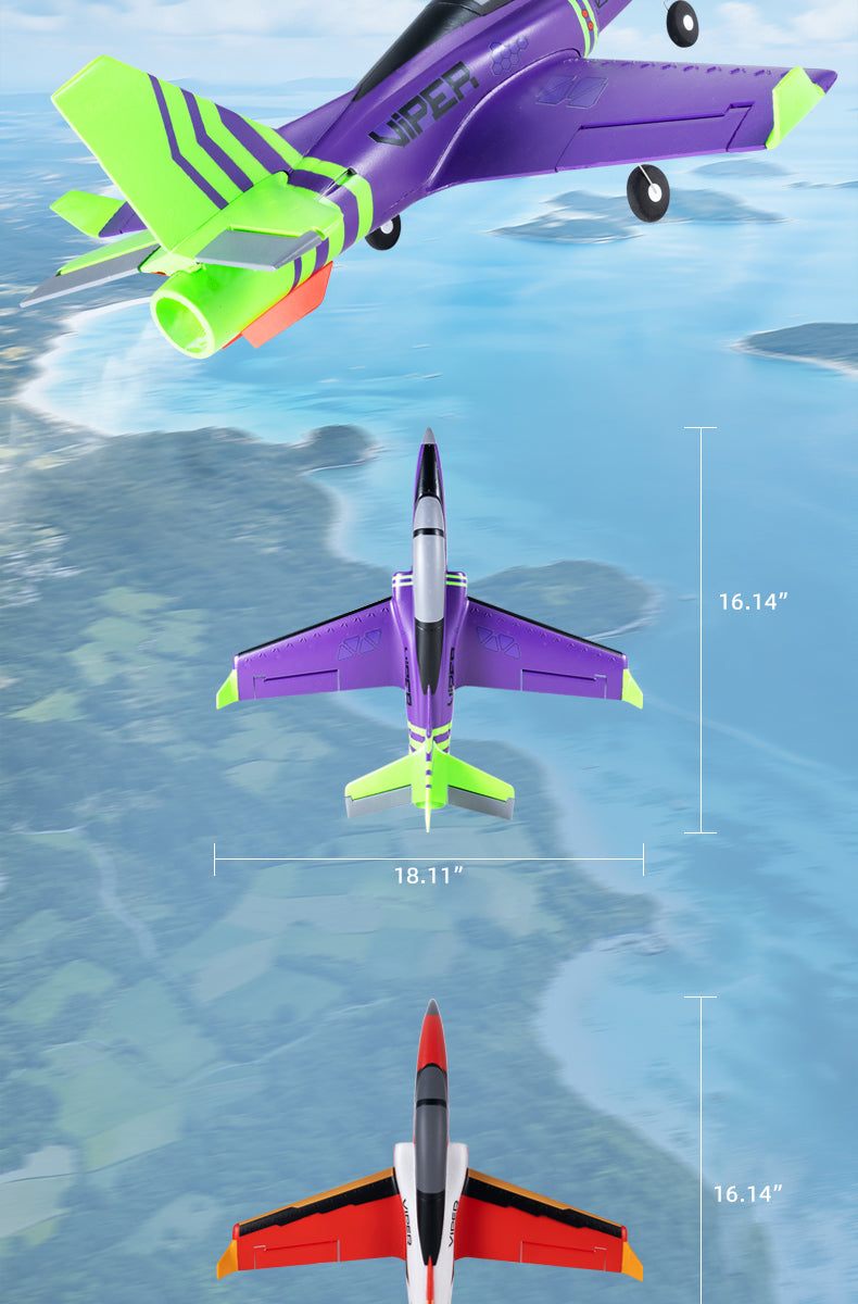 FMS Viper RC Model Airplane Red/Purple RTF/PNT Version for Adults