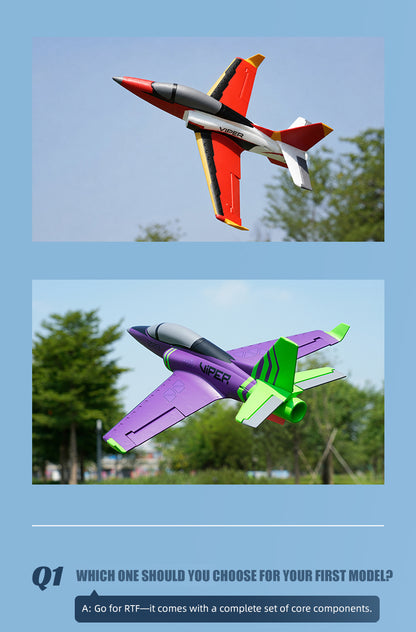 FMS Viper RC Model Airplane Red/Purple RTF/PNT Version for Adults