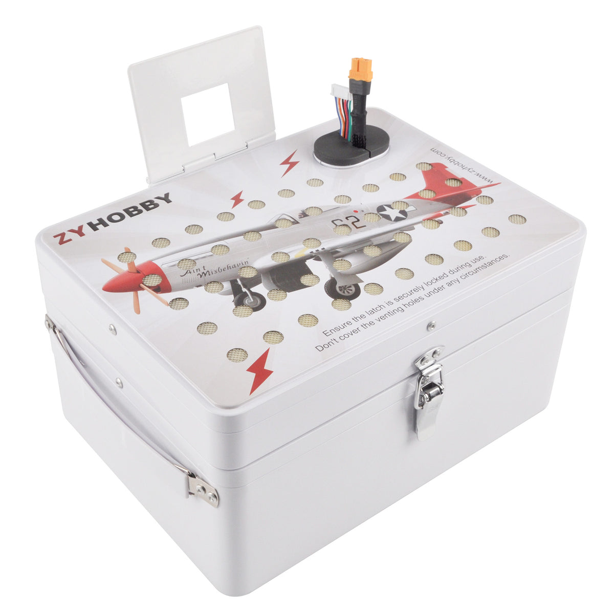 Lipo-Lithium Battery Charging Safe Box  Fireproof with Dual Ports