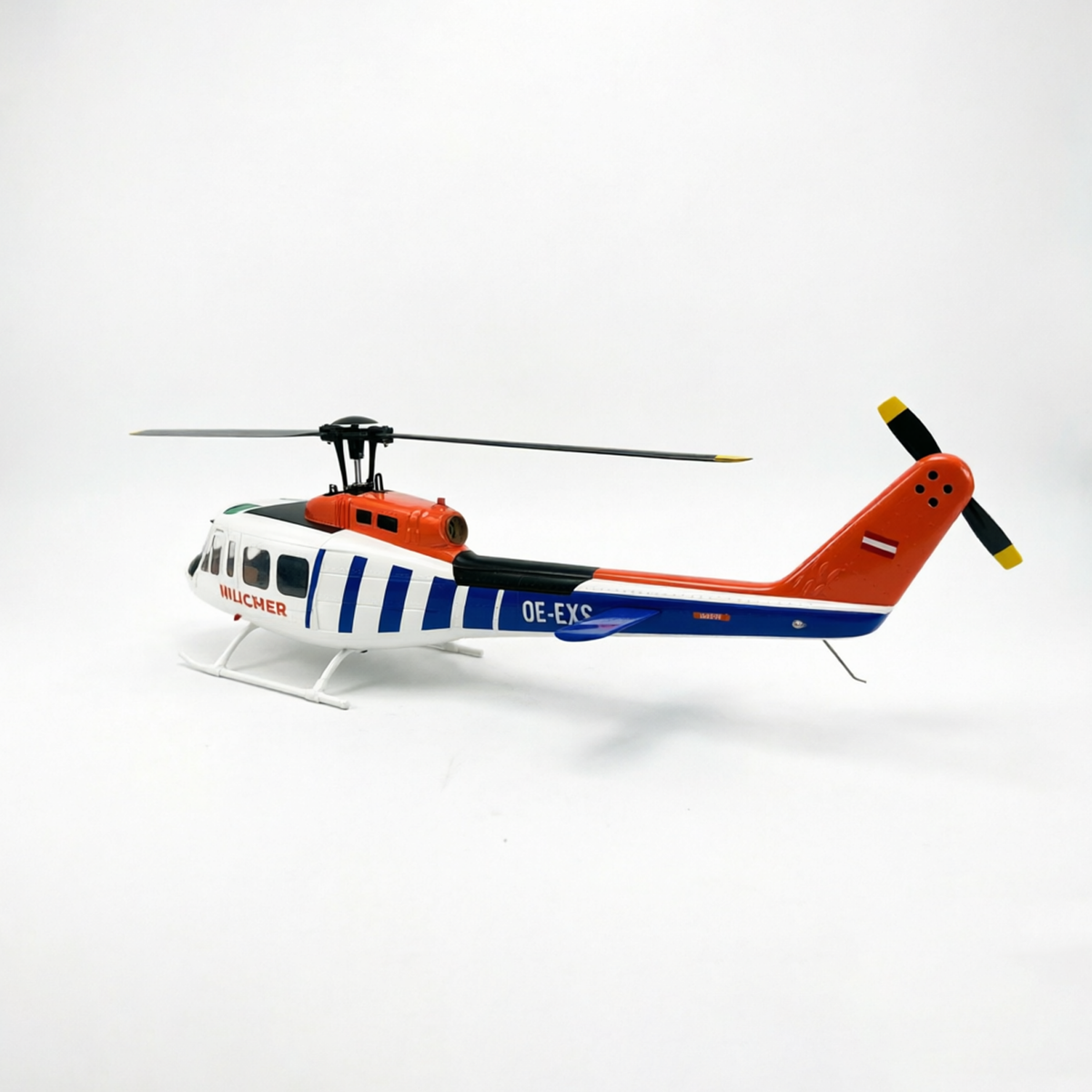 Roban UH1D 470-Size RTF Version White Blue and Orange RC Helicopter Model for Adults