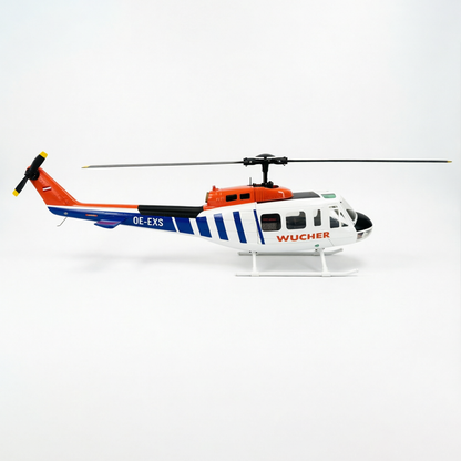 Roban UH1D 470-Size RTF Version White Blue and Orange RC Helicopter Model for Adults