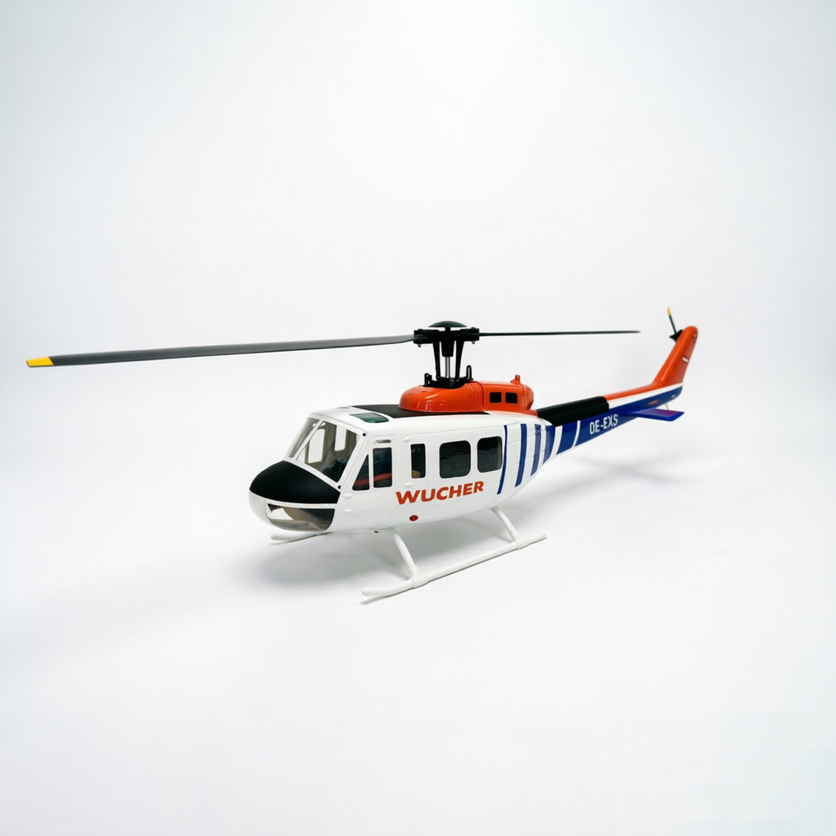 Roban UH1D 470-Size RTF Version White Blue and Orange RC Helicopter Model for Adults