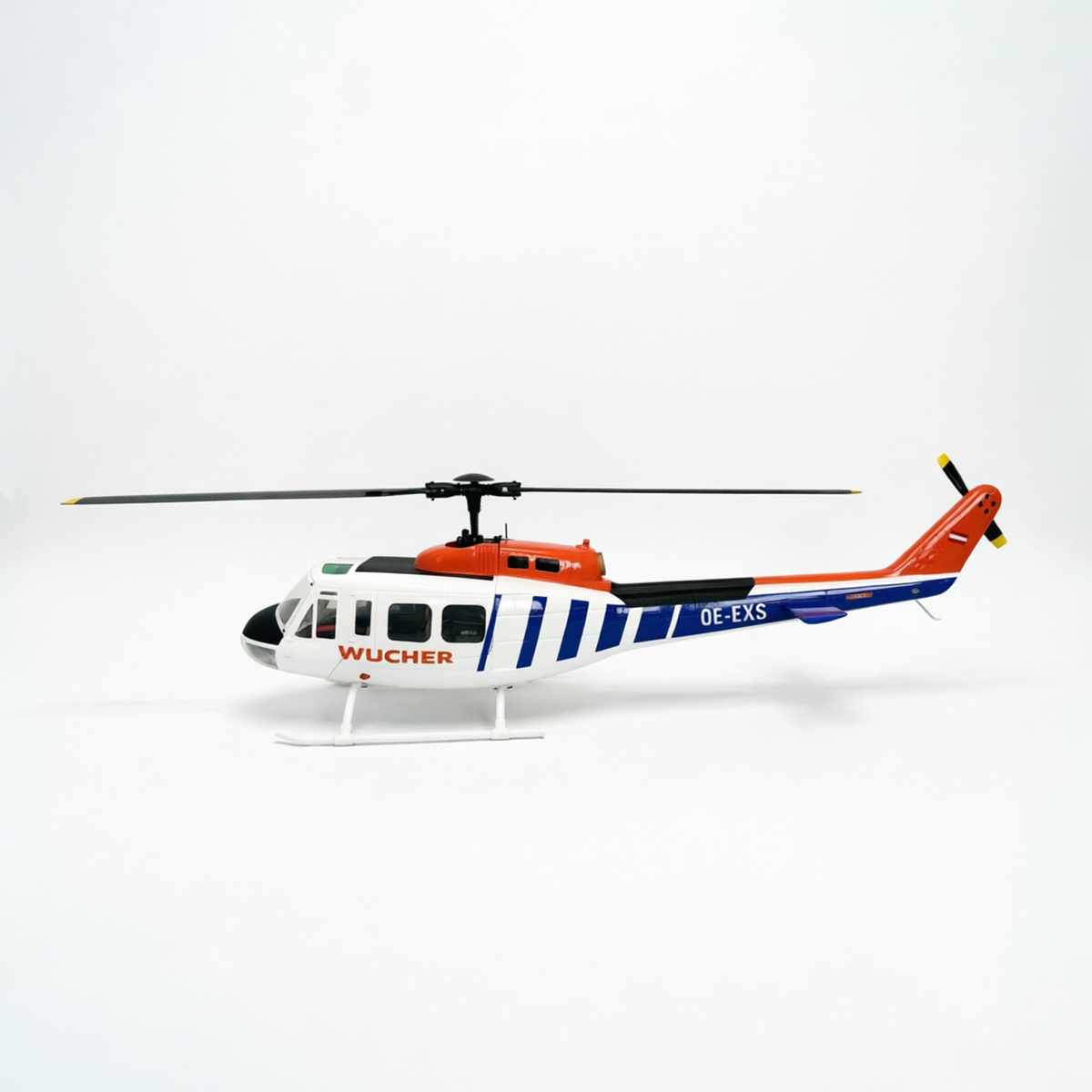 Roban UH1D 470-Size RTF Version White Blue and Orange RC Helicopter Model for Adults