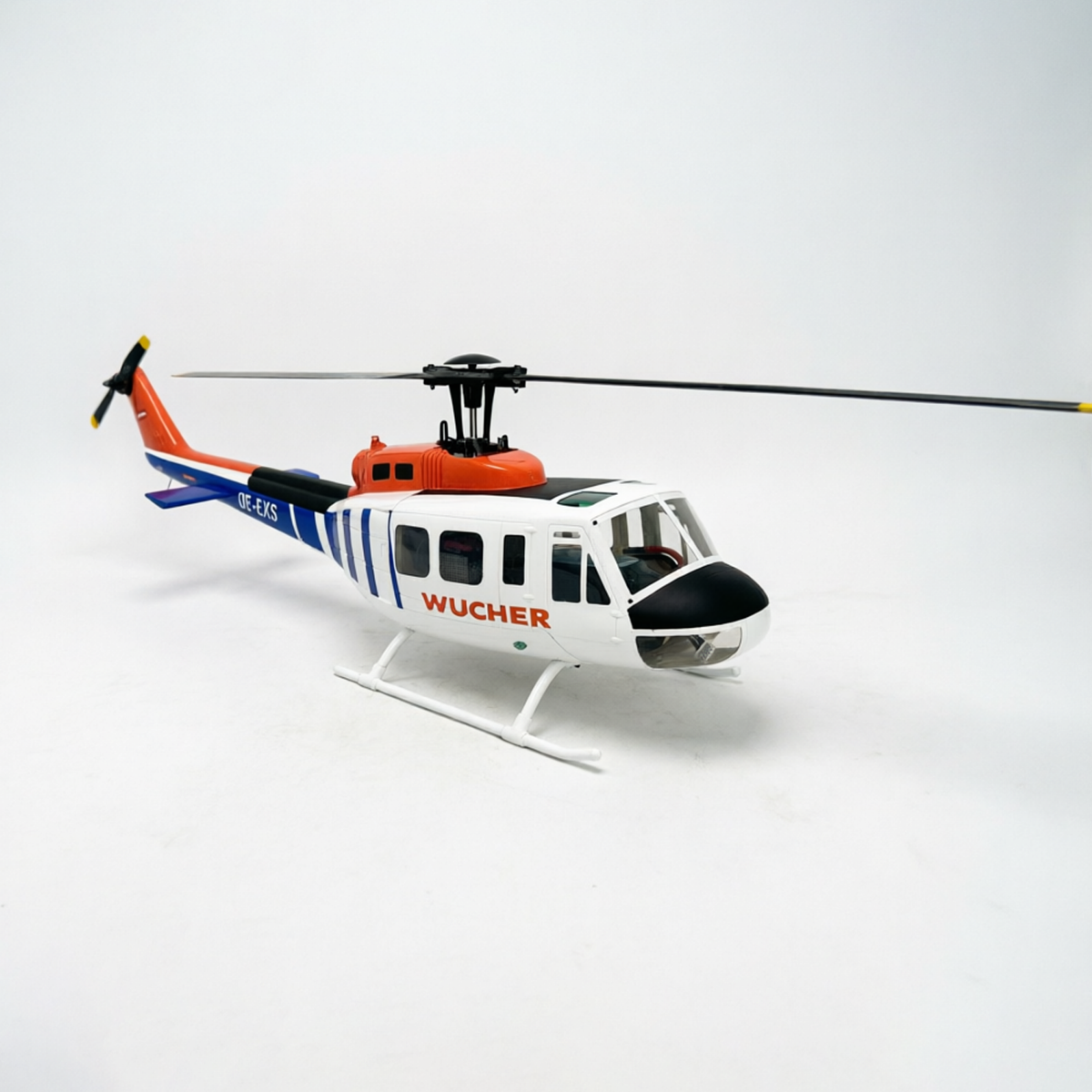 Roban UH1D 470-Size RTF Version White Blue and Orange RC Helicopter Model for Adults