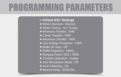 Summit Brushless ESC LITE Fixed-Wing and Multirotor Electronic Speed Controller 3S-6S