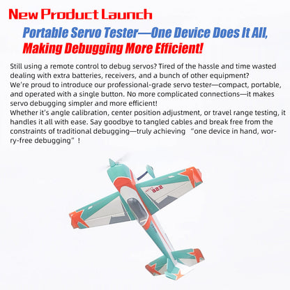 Portable Servo Tester 5-Channel Output Built-in Battery 800–2200 μs RC Model Servo/Landing Gear Tester