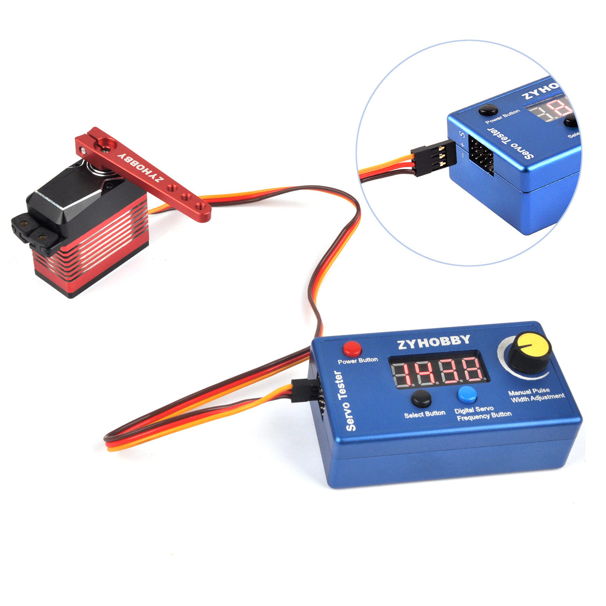 Portable Servo Tester 5-Channel Output Built-in Battery 800–2200 μs RC Model Servo/Landing Gear Tester