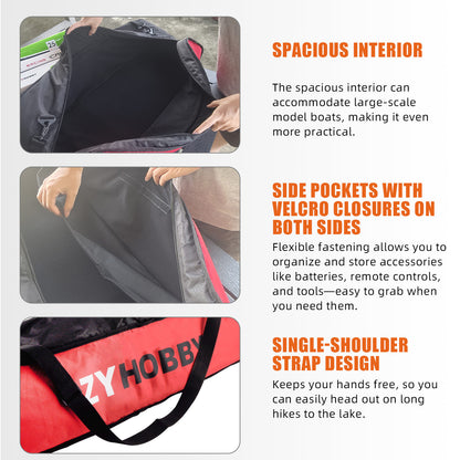 ZYHOBBY Portable Boat Model Professional Shoulder Bag Waterproof UV-Resistant Large-Capacity Storage Bag