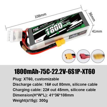 Gres Ace Lithium Polymer Battery for RC Model Aircraft Helicopter