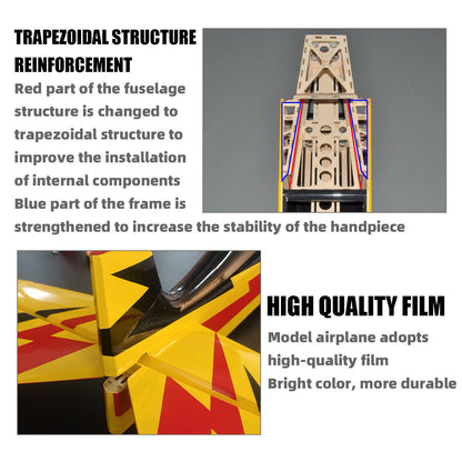 Sbach-342 55inch PNP with Dualsky Motor 50E RC Airplane Fuselage 3D Fix Wing Wooden Model Aircraft