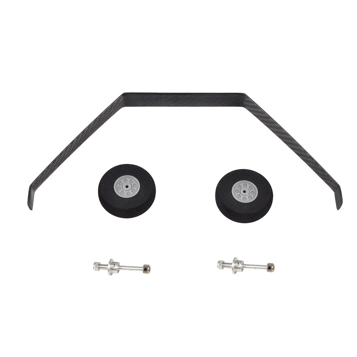 1 Set Carbon Fiber 260  50E  Landing Gear Undercarriage DIY Wheel Kit Parts for RC Airplane Model