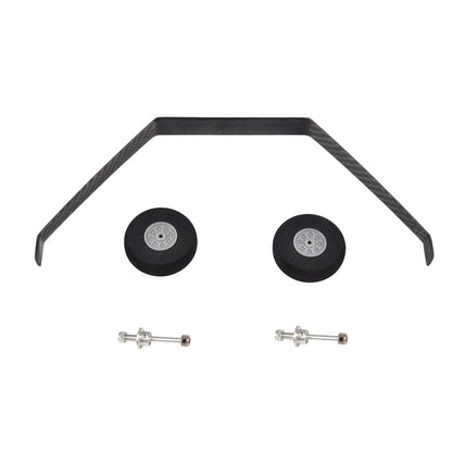 1 Set Carbon Fiber 260  50E  Landing Gear Undercarriage DIY Wheel Kit Parts for RC Airplane Model