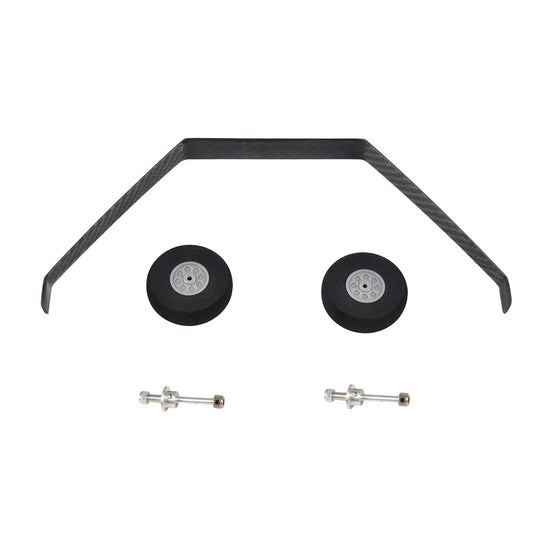 1 Set Carbon Fiber 260  50E  Landing Gear Undercarriage DIY Wheel Kit Parts for RC Airplane Model