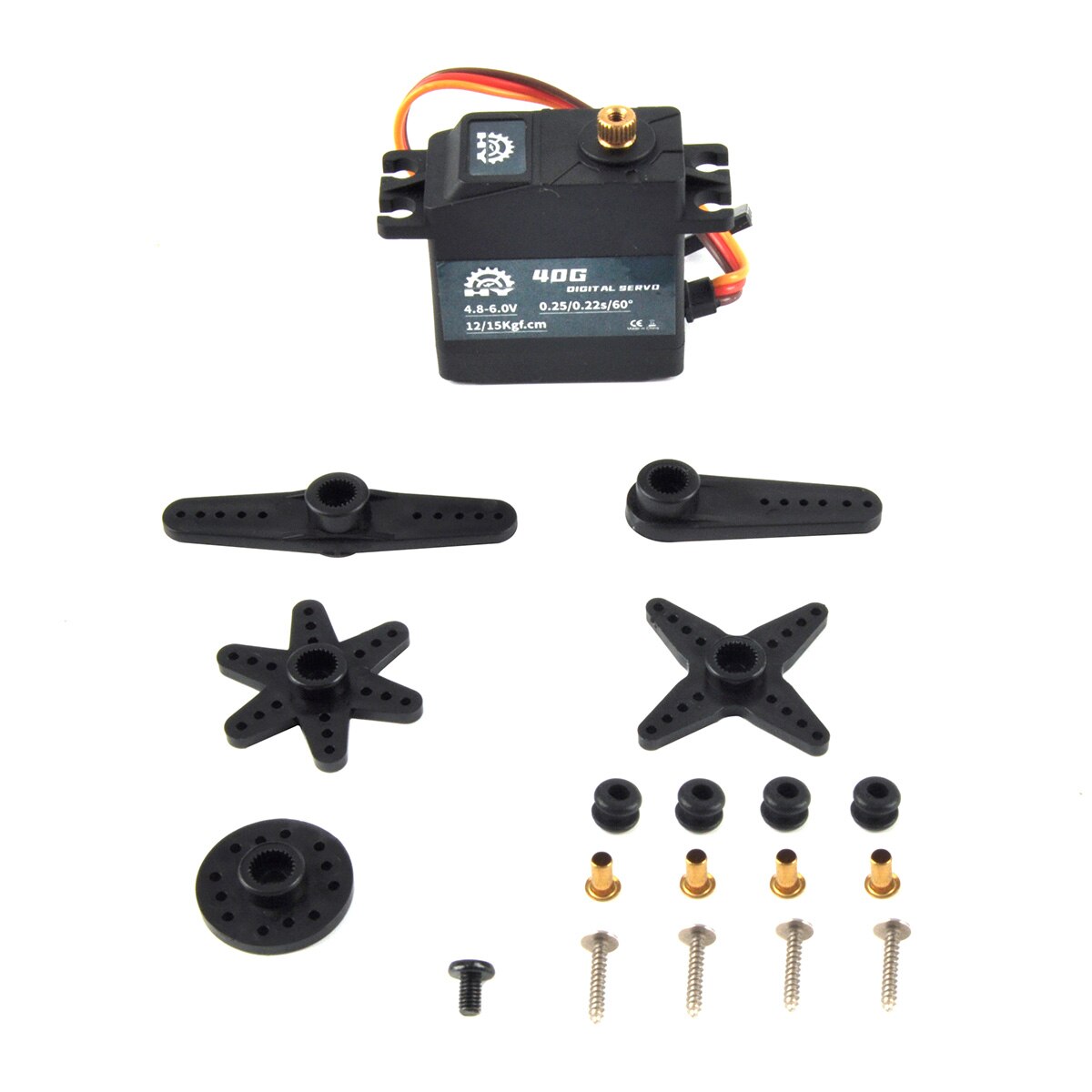 40G Digital Standard Waterproof Metal Gear Servo 4.8-6.0V  55*20.3*46mm for RC Airplane Car Model Robot Smart Device