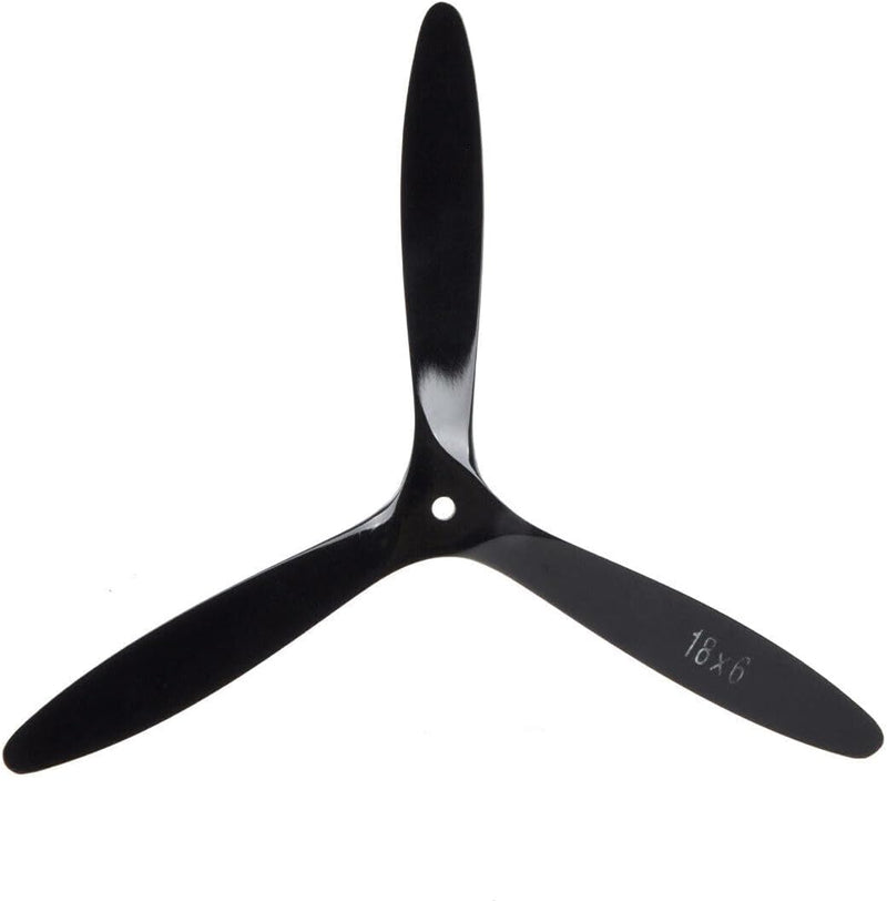 PurAr 3 Blades 18 * 6 inches Black + Yellow Beech Wood Propeller for Remote Control Models