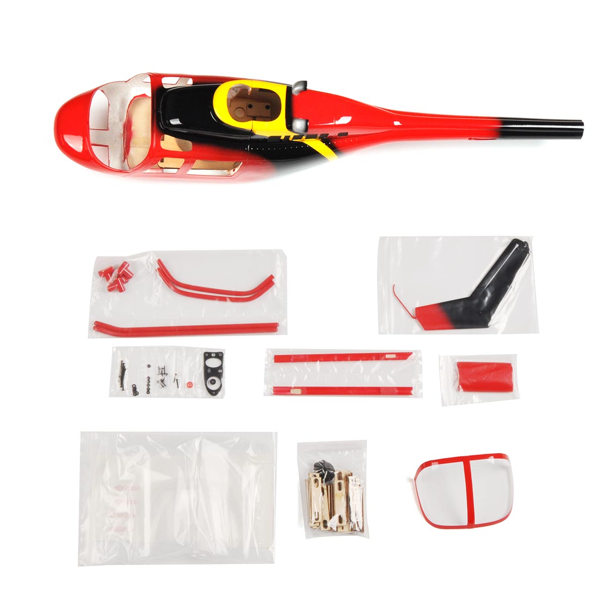 RC Roban Model Helicopter B206 450 Pre-Painted fuselage for 450 Size Helicopters.Suitable for Almost All 450 Size(325mm Rotor Blade) Helicopters, Such as: Align T-REX450X/XL/SE/SE V2