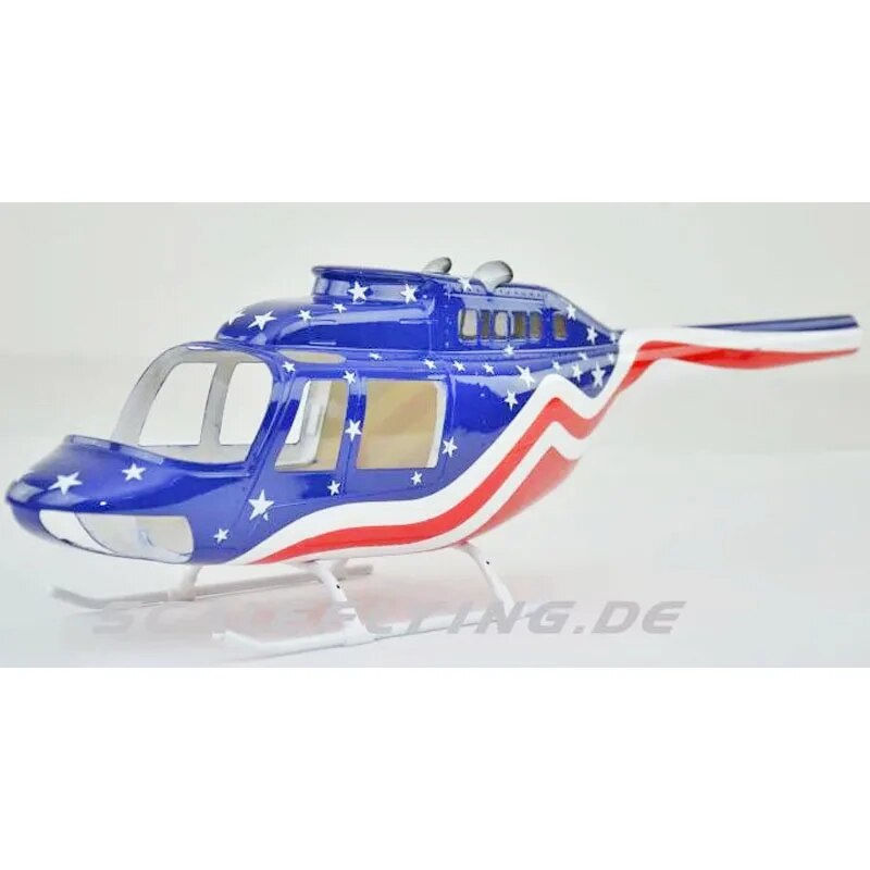 450 Size Bell 206 Helicopter Scale Fuselage Glass Fiber Cover