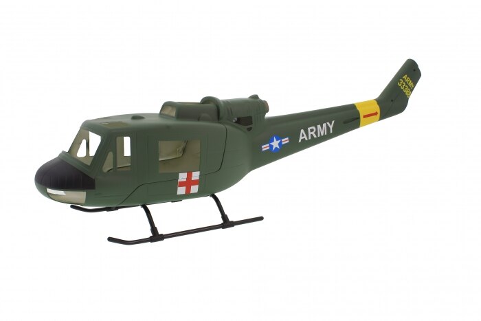 450 Size RC ROBAN Model Bell UH-1A Huey Glass Fiber Scale Fuselage RC Helicopter Cover Shell Model