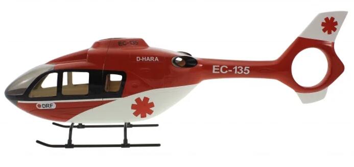 450 Size EC135 Pre-Painted Helicopter Fuselage RC Copter Body RC Roban Model